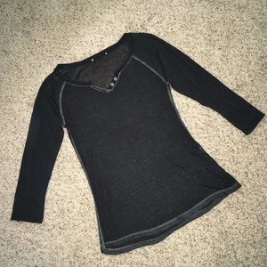 Forever 21 Black Baseball Tee